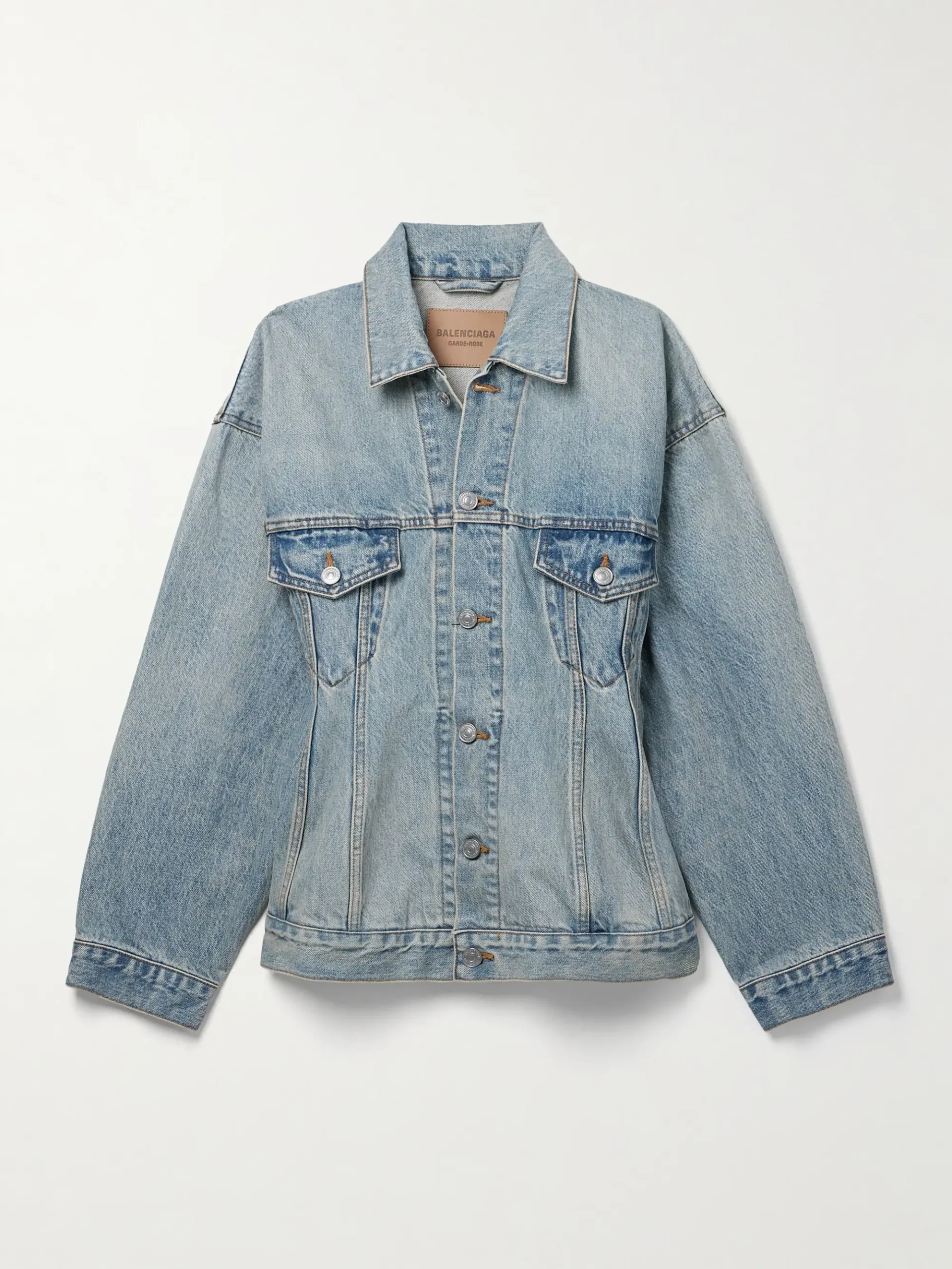 Light wash oversized jeans jacket