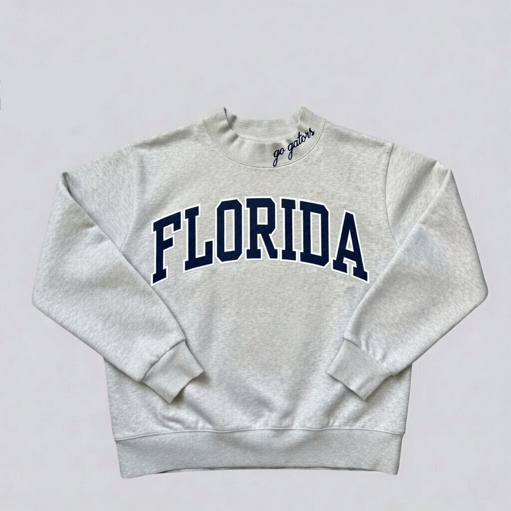 Grey long sleeve graphic apparel