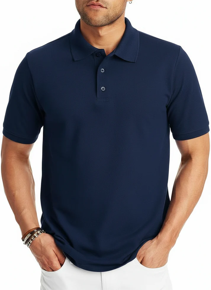 Navy classic polo shirt